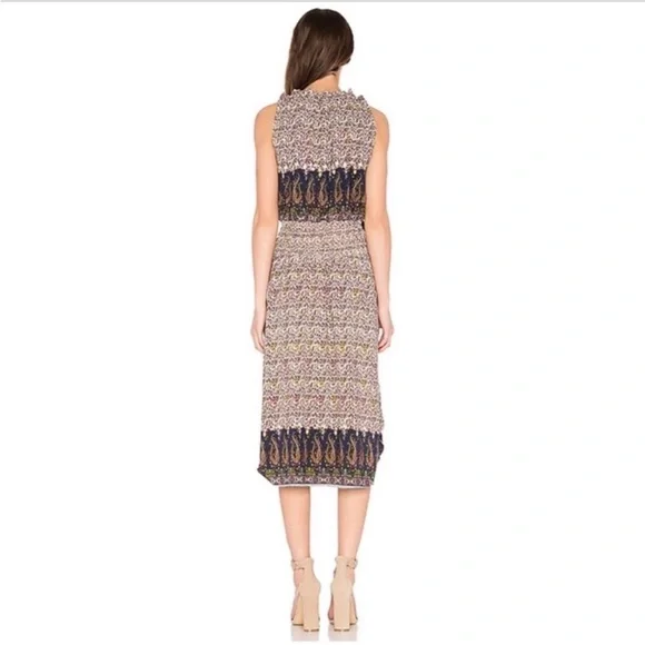 MISA Los Angeles Maddie Sleeveless Midi Dress in French Floral Paisley XS NWOT - Picture 4 of 11